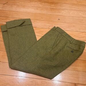 Etro Olive and black wool capri trousers